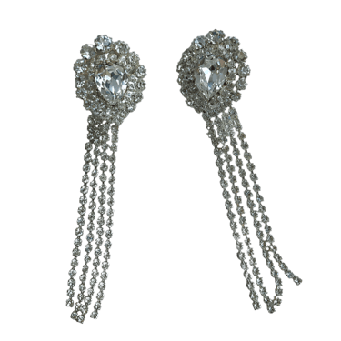 French Crystal Shoulder Duster Earrings