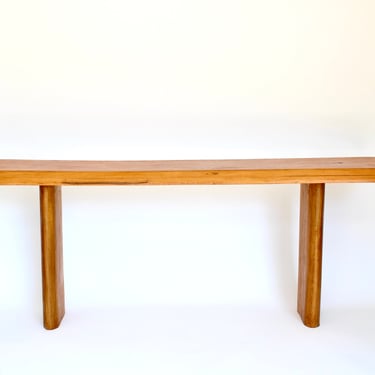 Pierre Chapo Attributed  Elm Wood Console From Les Arcs France c1960