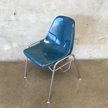 Vintage Blue Classroom Chair by Peabody School Furniture Co.