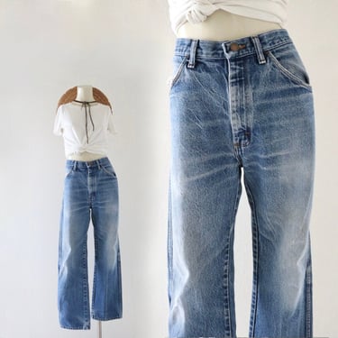 worrrn unisex jeans - 33 - vintage 90s y2k distressed denim womens mens denim blue jean 