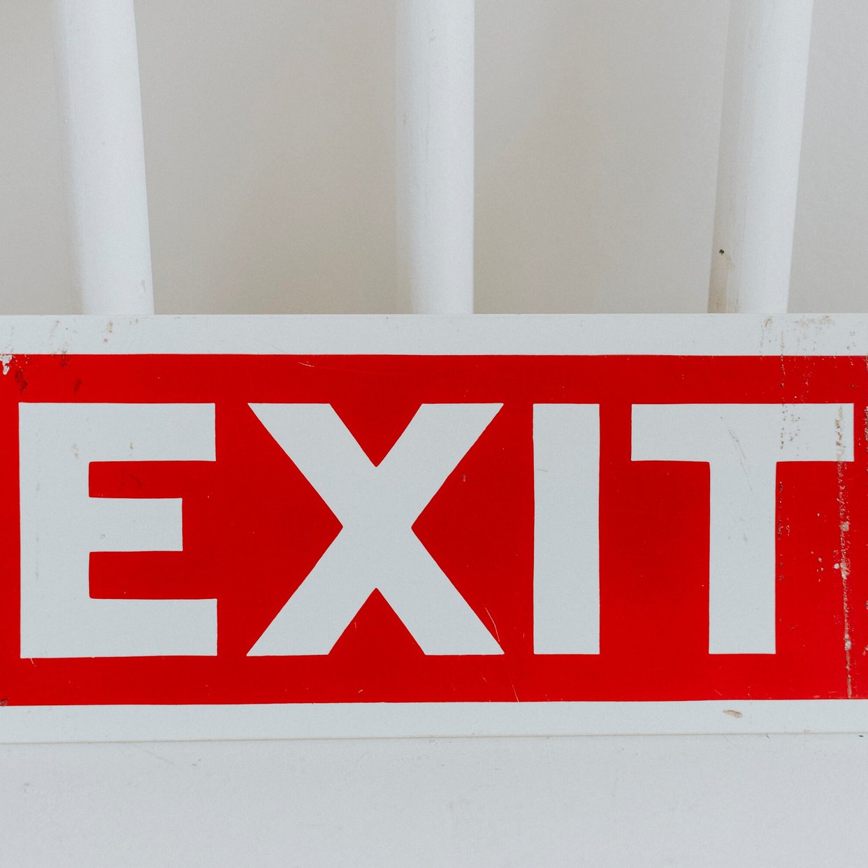 Vintage Red and White Plastic Exit Sign | Business | The Cozy Bungalow ...