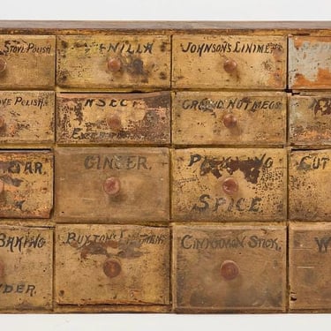 Wonderful ALL ORIGINAL 1850s Country General Store Apothecary Cabinet 