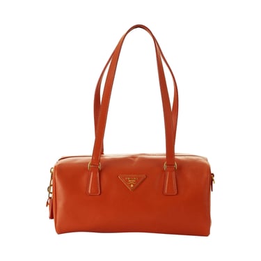 Prada Orange Logo Shoulder Bag