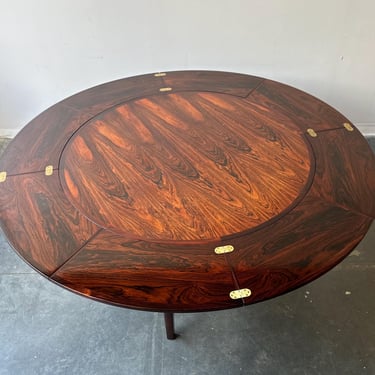 Danish Rosewood Lotus Flip Flap Dining Table By Dyrlund , circa 1965 