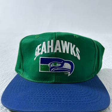 Vintage Seattle Seahawks Two Tone Green Snapback Hat