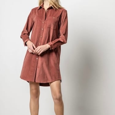 Lilla P | Corduroy Shirt Dress