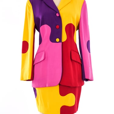 Moschino Puzzle Skirt Suit