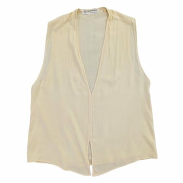 vintage 90's gingham sleeveless button down shirt (Size: S)