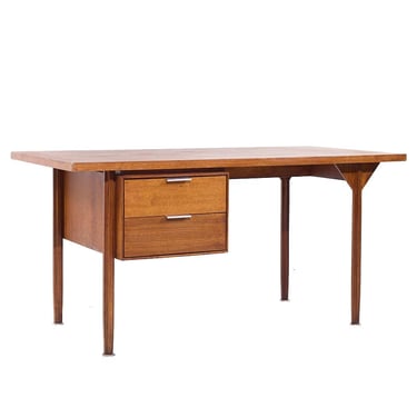John Stuart Mid Century Walnut Desk - mcm 