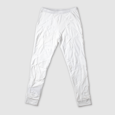 white 'all-over reroll' jogger