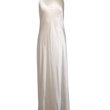 Reformation - Ivory Silk Halter Formal Dress Sz XL