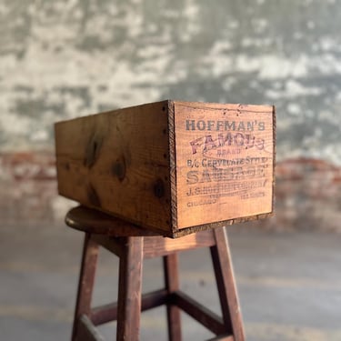 Antique J.S. Hoffman Sausage Wood Crate Chicago 