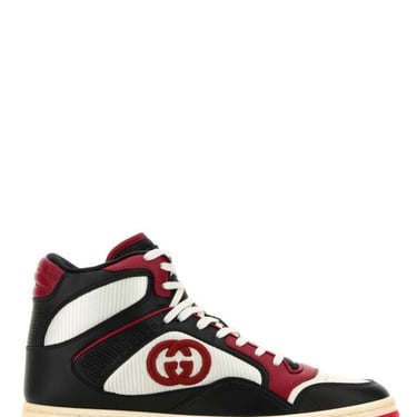 Gucci Men Multicolor Leather And Fabric Multicolor Sneakers