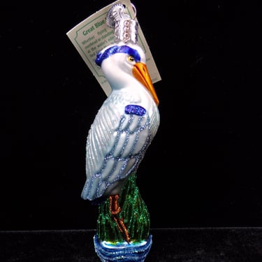 cj/ Nautical Themed Christmas Ornament - Great Blue Heron