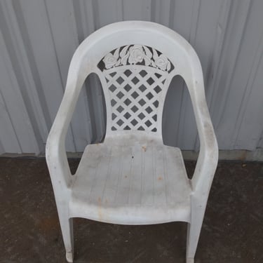 Floral Plastic Patio Chair