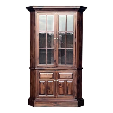 Ethan Allen Tavern Pine Corner Cabinet 