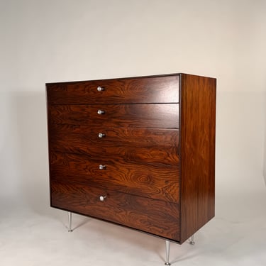 George Nelson Thin Edge Tall Dresser in Rosewood by Herman Miller – Mid‑Century Modern Masterpiece
