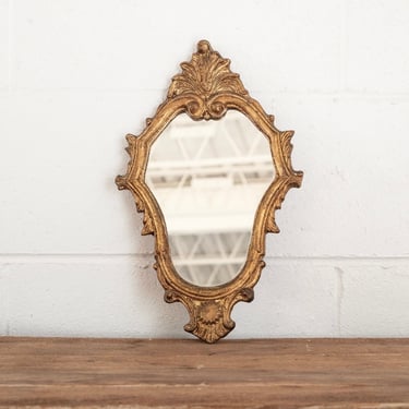 vintage French petite regency gilt mirror