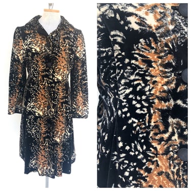 Vintage VTG 1960s 1970s Saks Fifth Avenue Leopard Patterned Coat 