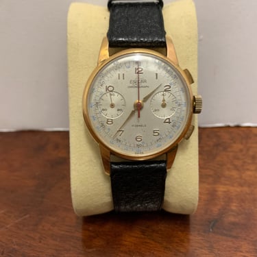 1950s Enicar Chronograph Gold Filled Watch 