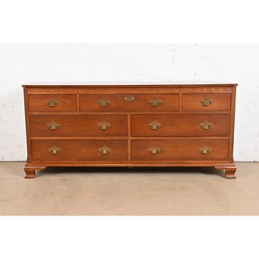 Baker Furniture Chippendale Carved Mahogany Long Dresser or Credenza