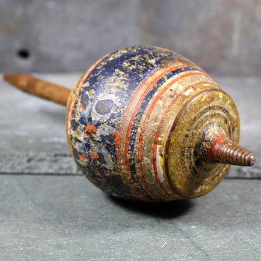 Antique Wooden Spinning Top Toy | 1930s Vintage Toy Decor | Shabby Chic | Vintage Nursery | Bixley Shop 