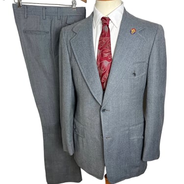 Vintage 1970s does 1930s Wool TWEED 2pc Belted Back Suit ~ 38 R ~ norfolk jacket / blazer / sack sport coat / pants ~ Preppy / Ivy / Trad 
