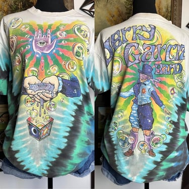 Vintage 1991 Jerry Garcia Band The Grateful Dead Shirt Liquid Blue Tag Size L 