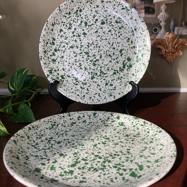 Paden City Pottery Confetti Dinner Plates Set of Two 
