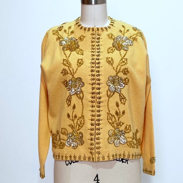 1950s Cashmere Angora Beaded Cardigan from Best Dressed Alaska Collection