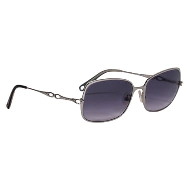 Les Copains - Silver Frame w/ Dark Blue Lens Sunglasses