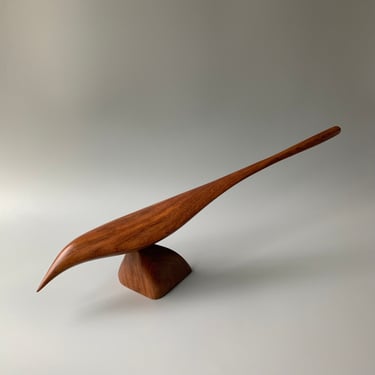 Emil Milan Carved Rosewood Bird Sculpture 