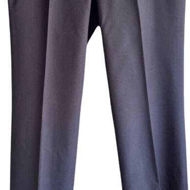 70s Navy Dacron Wool Pants Dress Slacks Unhemmed 36" By Sansa Pants