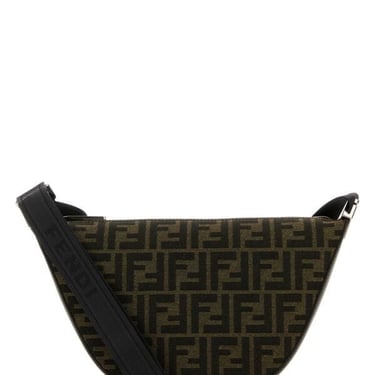 Fendi Man Embroidered Jacquard Small Fendi Melon Crossbody Bag