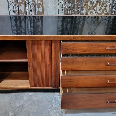 Mid-Century Modern Tambour Door Credenza by Milo Baughman for Glenn of California 