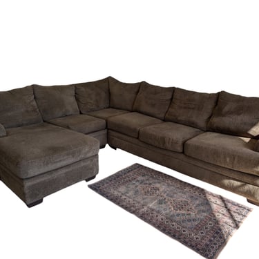 Brown Reversible Chaise Sectional