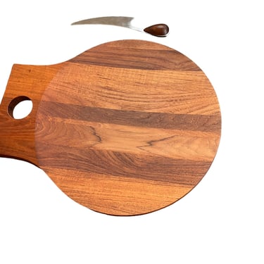 Nissen Solid Wood Round Cutting Charcuterie Board Dansk Torun Cutting Knife 