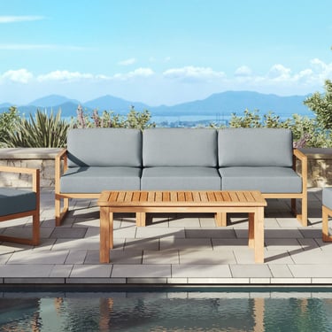 Pacific Teak Outdoor Sofa Set