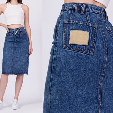 90s Jordache Denim Midi Skirt - Extra Small, 25.5