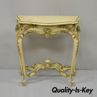 Vintage French Louis XV Style Cream Painted 32