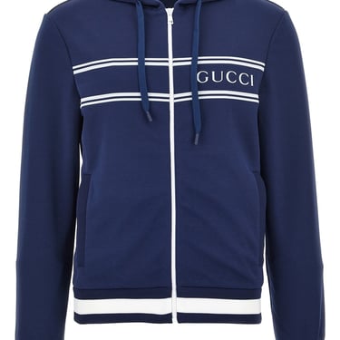 Gucci Men Logo Print Hoodie