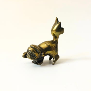 Small Brass Foo Dog 