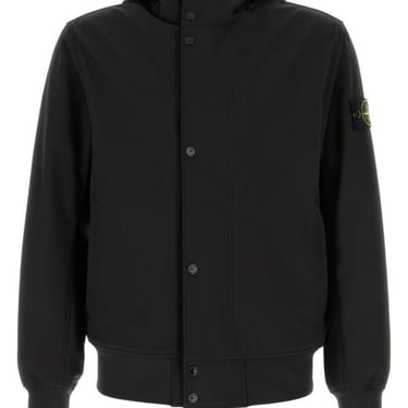 Stone Island Men Black Stretch Polyester Jacket