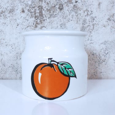 Arabia Finland Jam Jar / Marmalade Jar with Orange Graphic - Arabia Tutti Frutti Series by Ulla Procope 