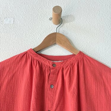 ICHI ANTIQUITES COTTON LINEN BLOUSE ONE SIZE