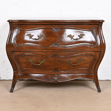 Henredon French Provincial Louis XV Carved Walnut Bombay Chest