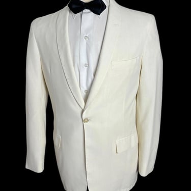 Vintage 1960s After Six SHAWL COLLAR Jacket ~ size 38 S ~ Blazer / Suit / Sport Coat ~ Dinner / Tux / Tuxedo ~ Wash N Wear / Nite Magic 