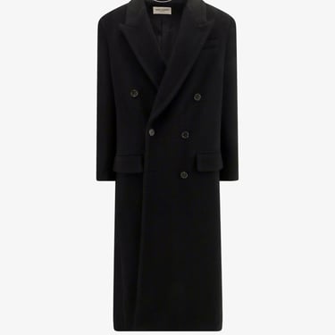 Saint Laurent Man Coat Man Black Coats