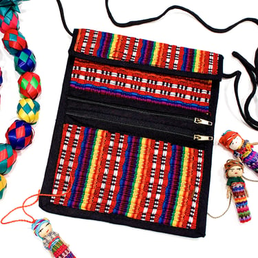 Deadstock VINTAGE: 1980s - Native Guatemalan Small Bag Pouch Bag - Native Textile - Boho, Hipster - New Old Stock - SKU 1-E3-00029729 