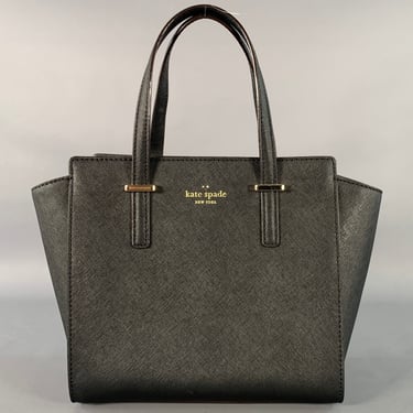 KATE SPADE Geraldine Black Silver Textured Saffiano Leather Shoulder Bag Handbag